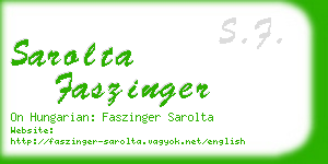 sarolta faszinger business card